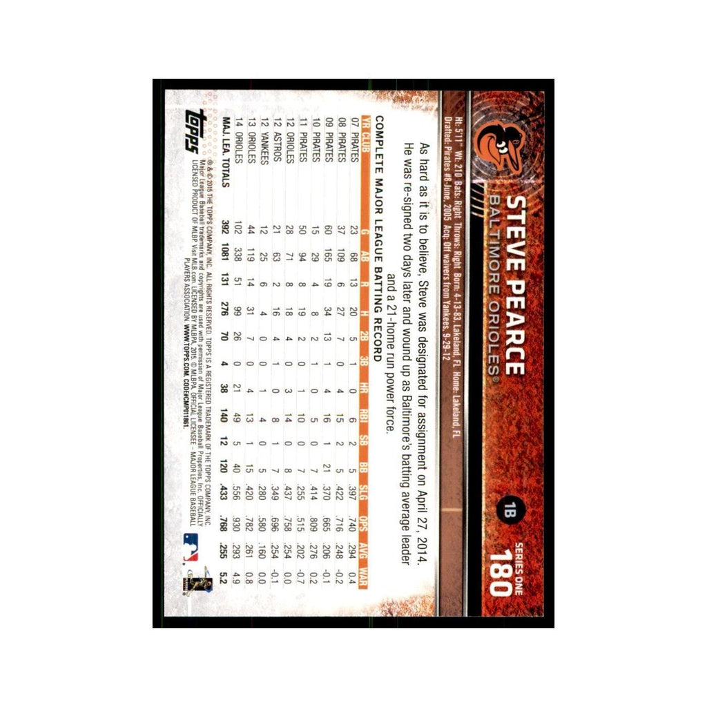 Steve Pearce 2015 Topps #180 Baseball Cards Baseball Card NM
