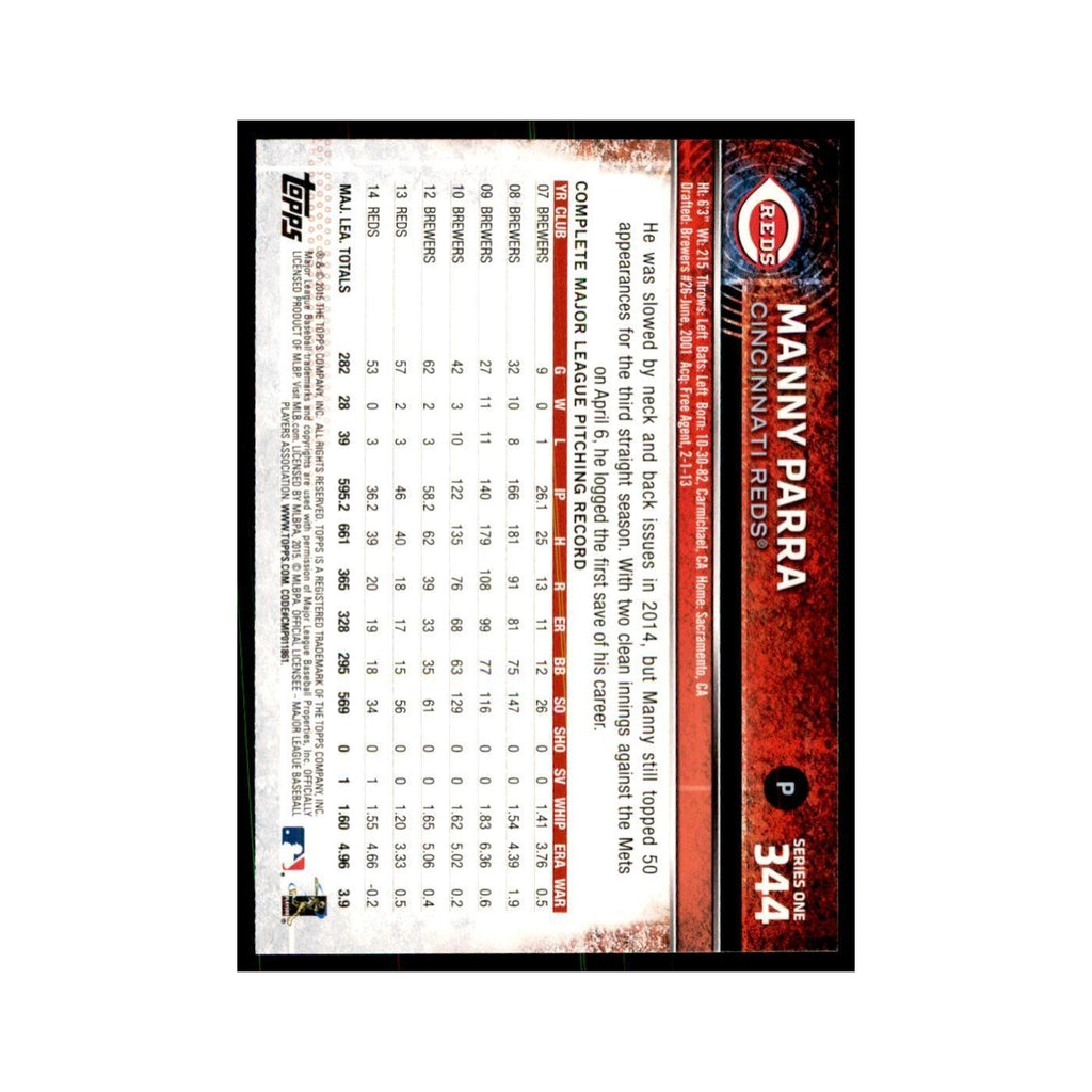 Manny Parra 2015 Topps #344 Baseball Cards Baseball Card NM