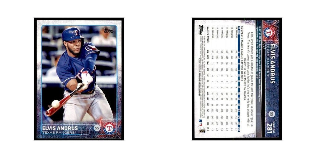 Elvis Andrus 2015 Topps #281 Baseball Cards Baseball Card NM