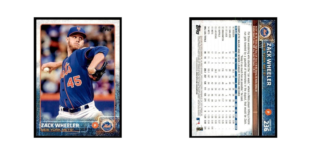 Zack Wheeler 2015 Topps #236 Baseball Cards Baseball Card NM