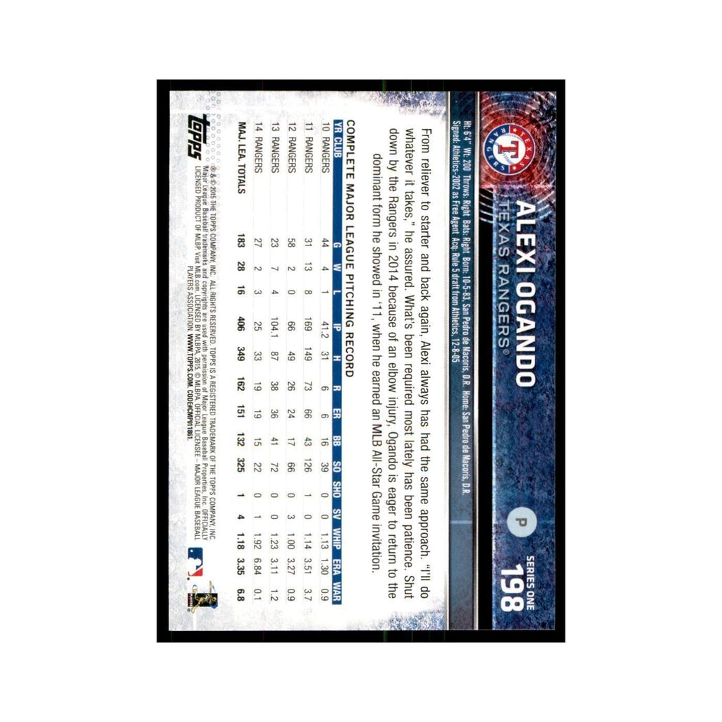 Alexi Ogando 2015 Topps #198 Baseball Cards Baseball Card NM
