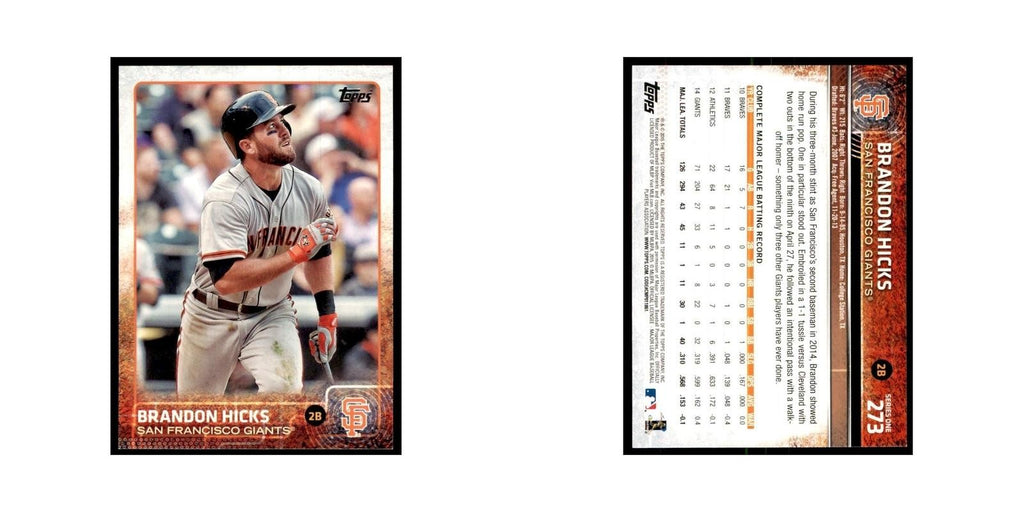 Brandon Hicks 2015 Topps #273 Baseball Cards Baseball Card NM