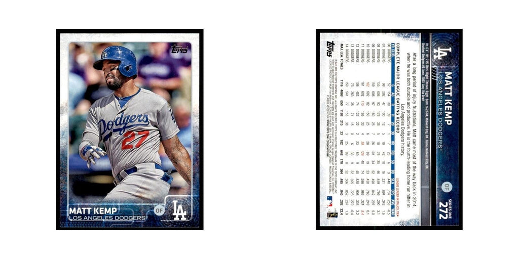 Matt Kemp 2015 Topps #272 Baseball Cards Baseball Card NM