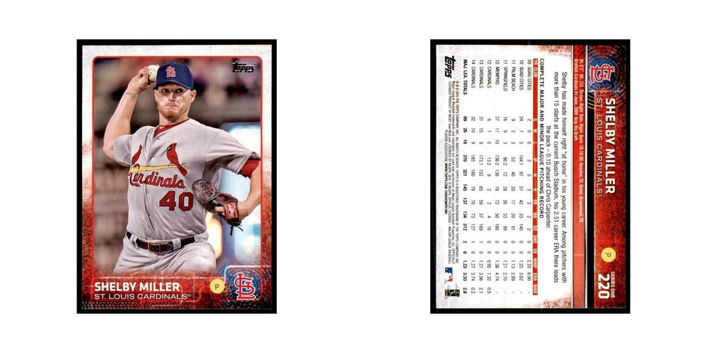 Shelby Miller 2015 Topps #220 Baseball Cards Baseball Card NM