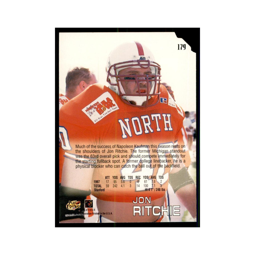 Jon Ritchie 1998 Absolute #179 Football Cards Football Card NM