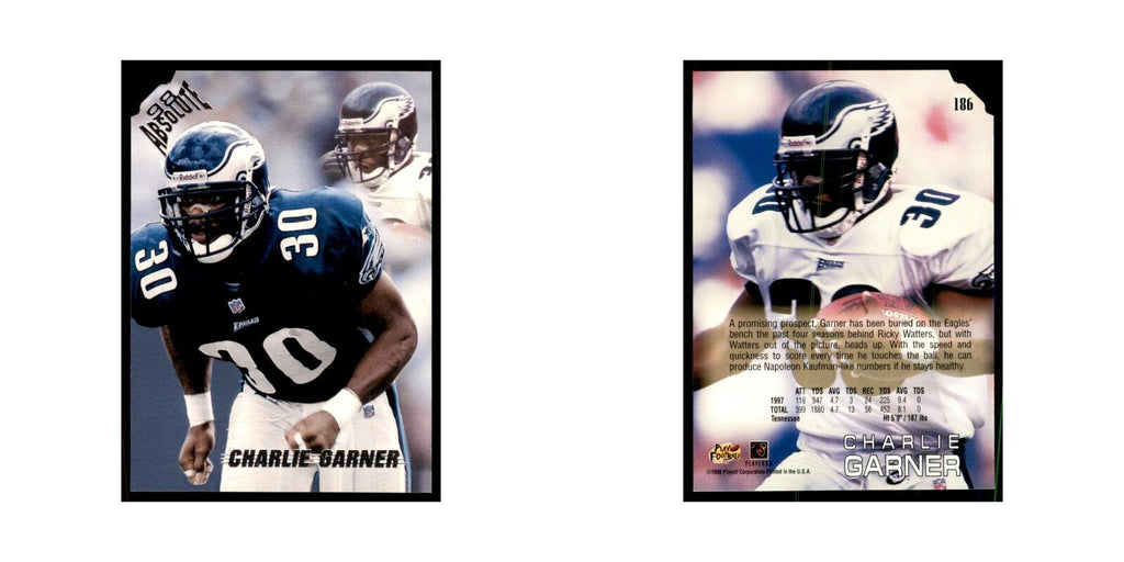 Charlie Garner 1998 Absolute #186 Football Cards Football Card NM