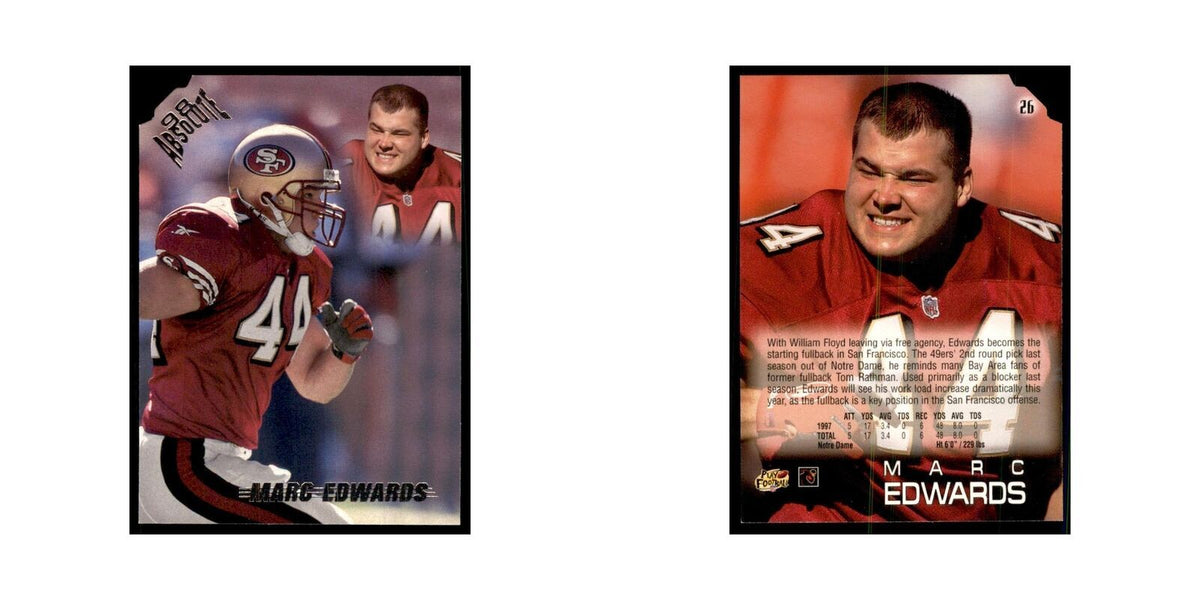Marc Edwards 1998 Absolute #26 Football Cards Football Card NM