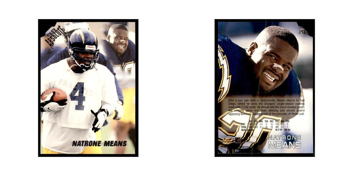 Natrone Means 1998 Absolute #198 Football Cards Football Card NM