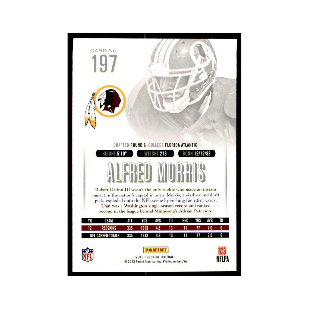 Alfred Morris 2013 Panini Prestige #197 Washington Redskins Football Card NM