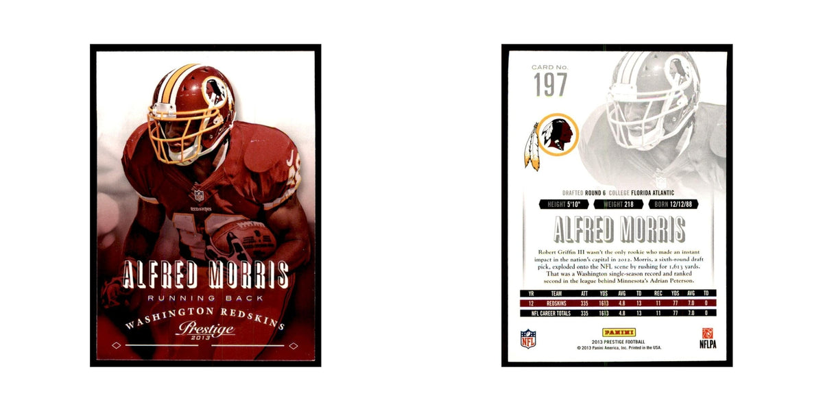 Alfred Morris 2013 Panini Prestige #197 Washington Redskins Football Card NM