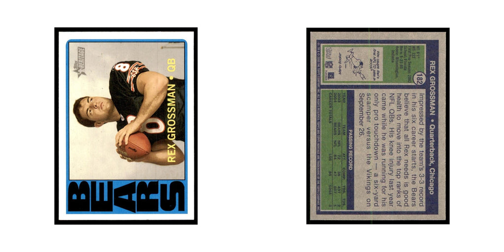 Rex Grossman 2005 Topps Heritage #182 Chicago Bears Football Card NM