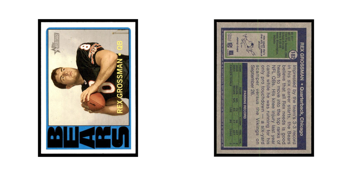 Rex Grossman 2005 Topps Heritage #182 Chicago Bears Football Card NM