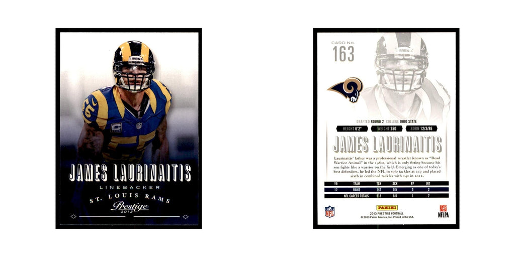 James Laurinaitis 2013 Panini Prestige #163 St. Louis Rams Football Card NM