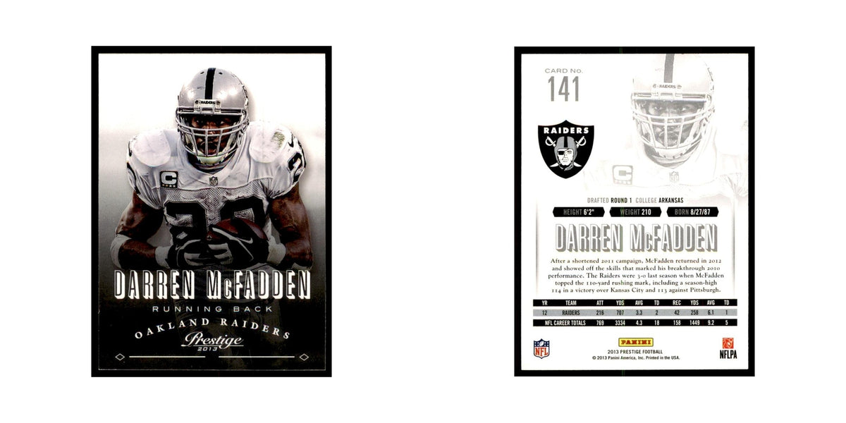 Darren McFadden 2013 Panini Prestige #141 Oakland Raiders Football Card NM