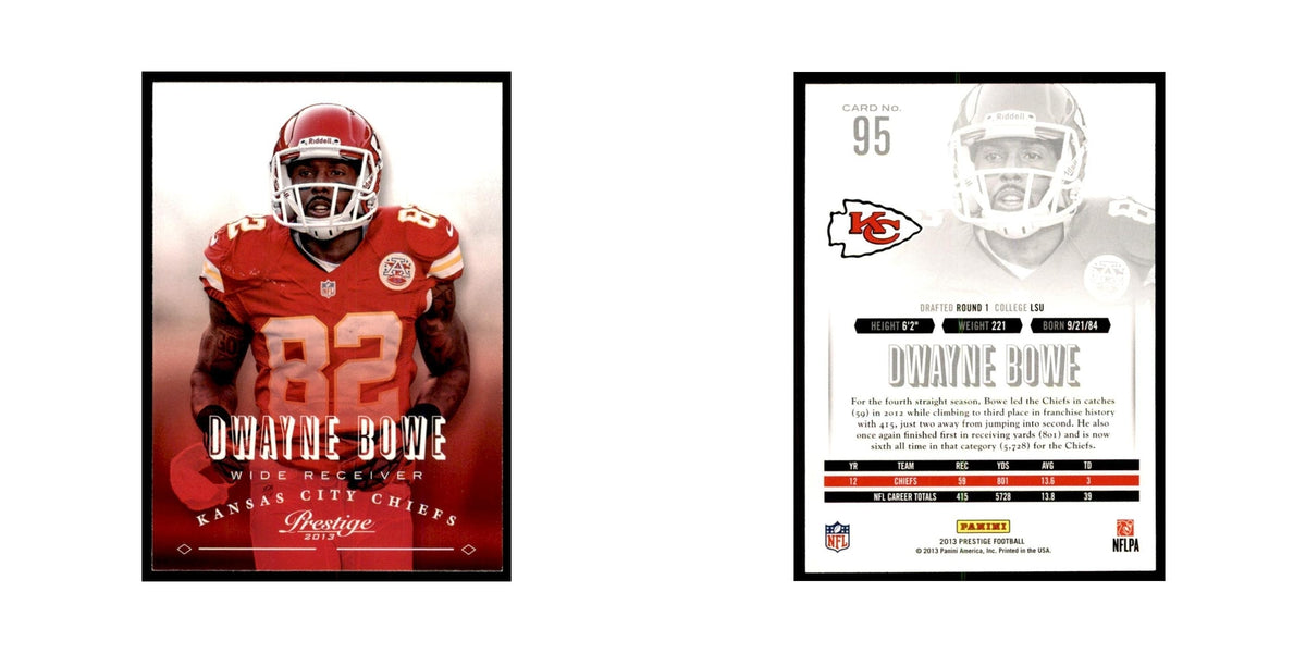 Dwayne Bowe 2013 Panini Prestige #95 Kansas City Chiefs Football Card NM