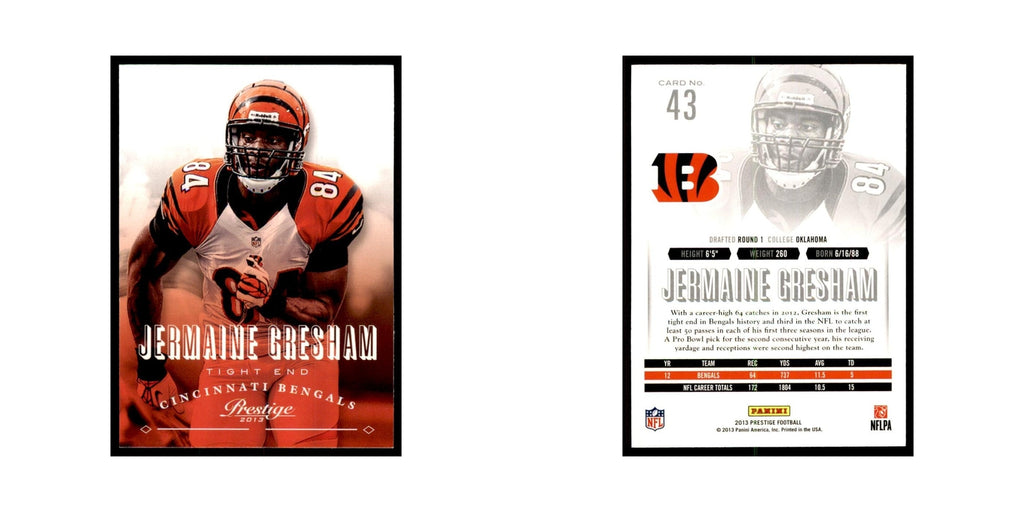 Jermaine Gresham 2013 Panini Prestige #43 Cincinnati Bengals Football Card NM