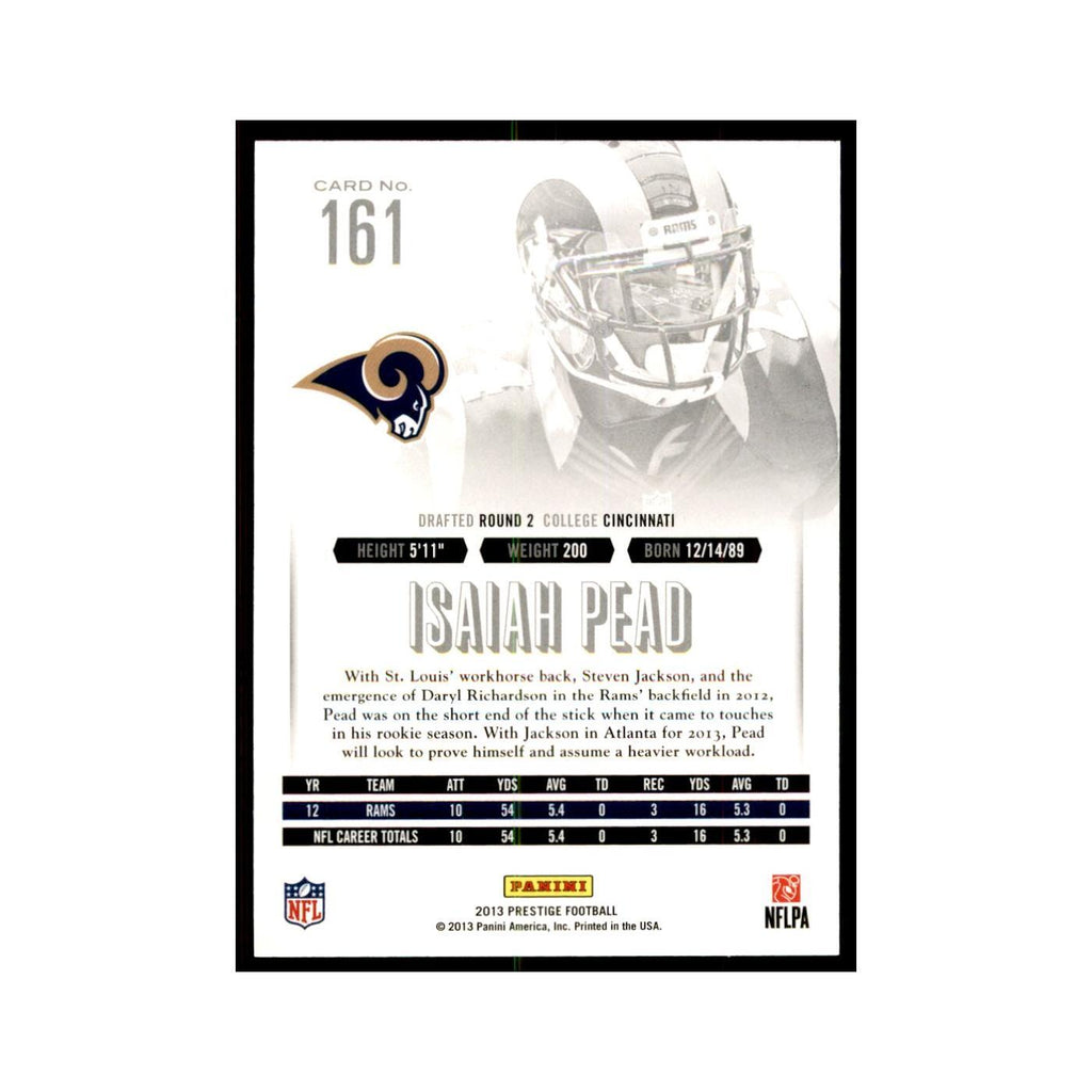 Isaiah Pead 2013 Panini Prestige #161 St. Louis Rams Football Card NM