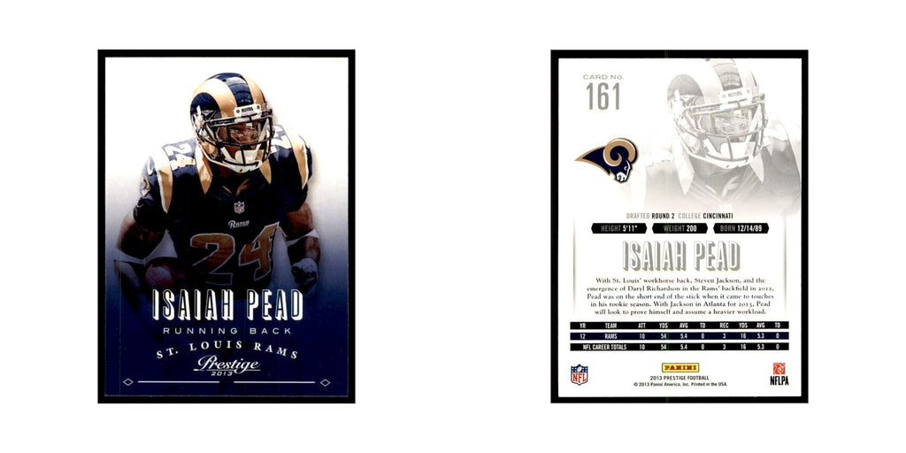 Isaiah Pead 2013 Panini Prestige #161 St. Louis Rams Football Card NM