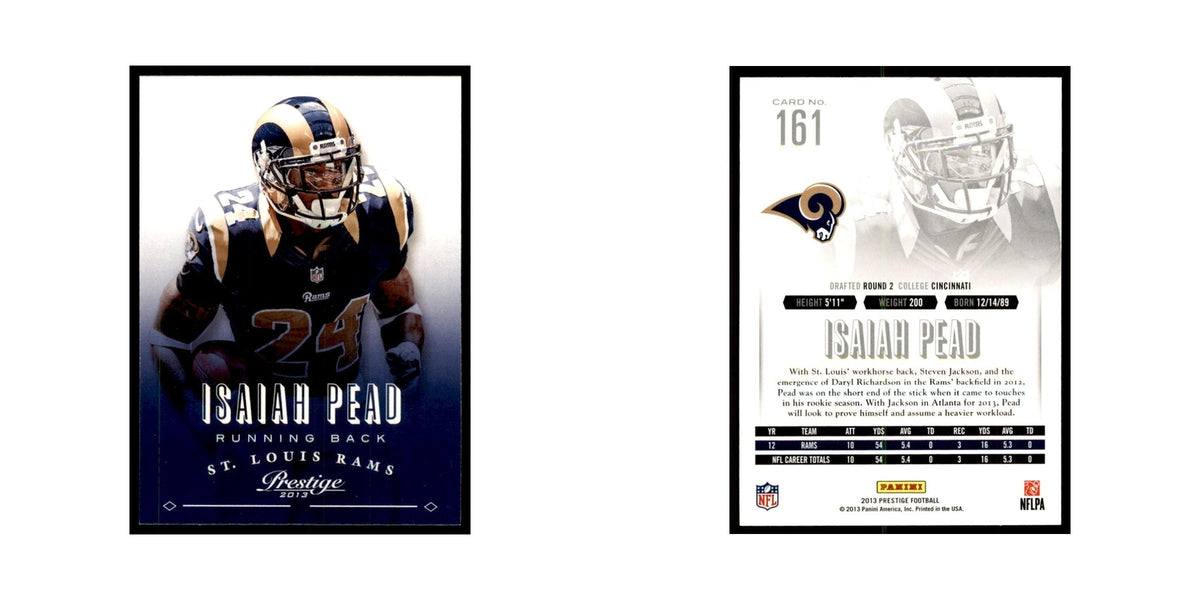 Isaiah Pead 2013 Panini Prestige #161 St. Louis Rams Football Card NM