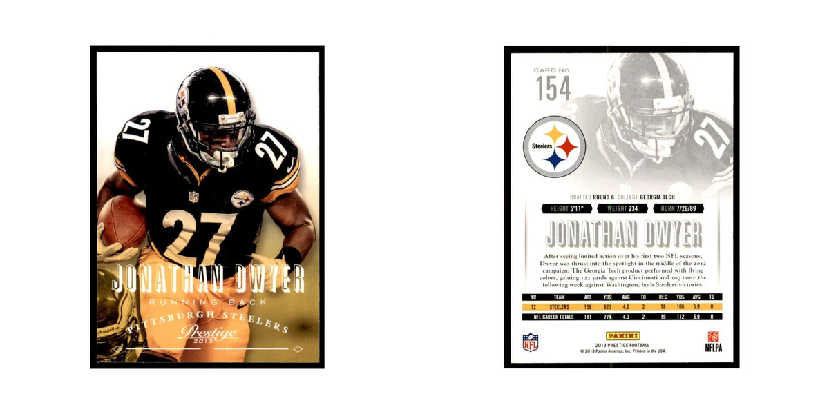 Jonathan Dwyer 2013 Panini Prestige #154 Pittsburgh Steelers Football Card NM