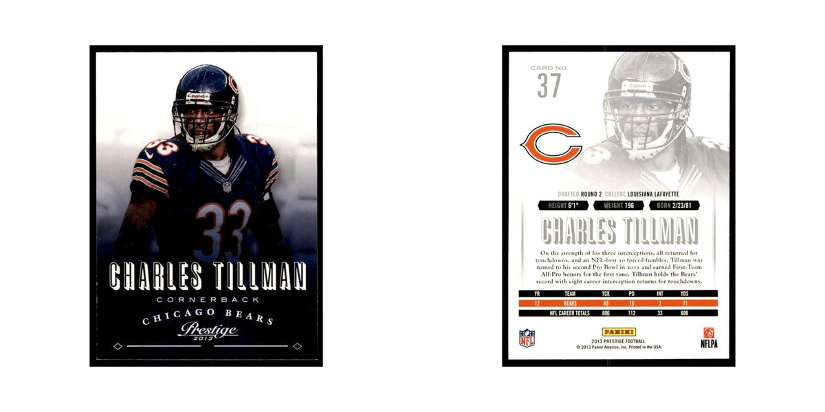 Charles Tillman 2013 Panini Prestige #37 Chicago Bears Football Card NM
