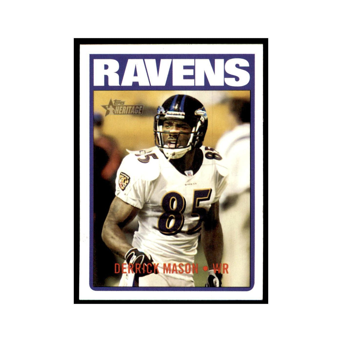 Derrick Mason 2005 Topps Heritage #3 Baltimore Ravens Football Card NM