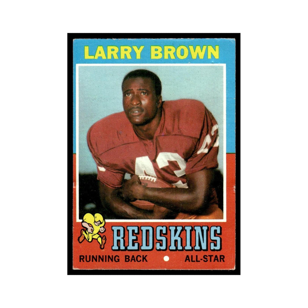 Larry Brown 1971 Topps (damaged) #115.0 Washington Redskins Football Card Poor