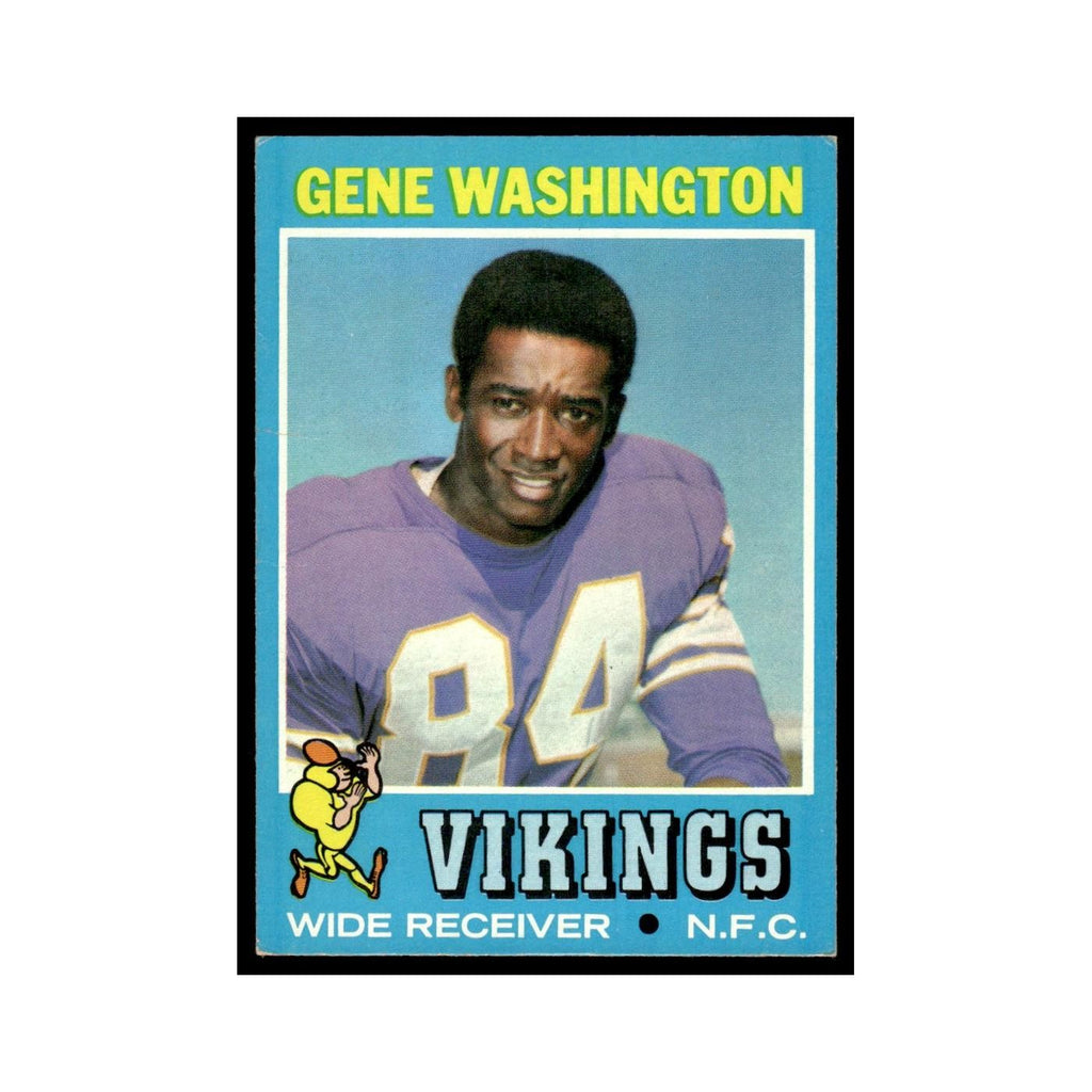 Gene Washington 1971 Topps (damaged) #130.0 Minnesota Vikings Football Card Poor