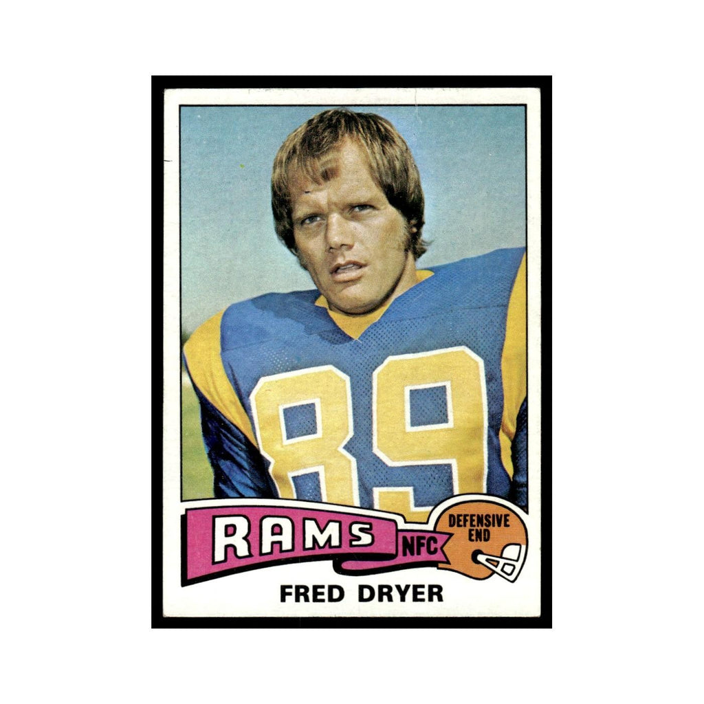 Fred Dryer 1975 Topps (damaged) #312.0 Los Angeles Rams Football Card Poor