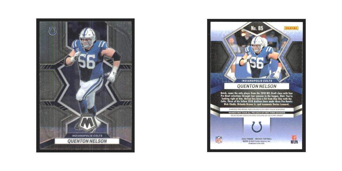 Quenton Nelson 2022 Panini Mosaic #85 Indianapolis Colts Football Card NM