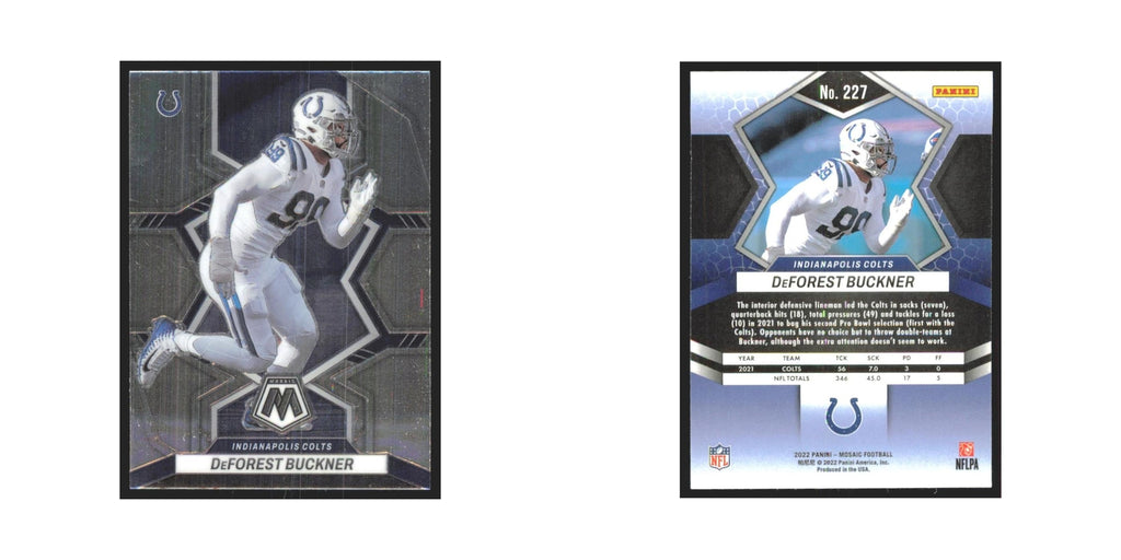 DeForest Buckner 2022 Panini Mosaic #227 Indianapolis Colts Football Card NM