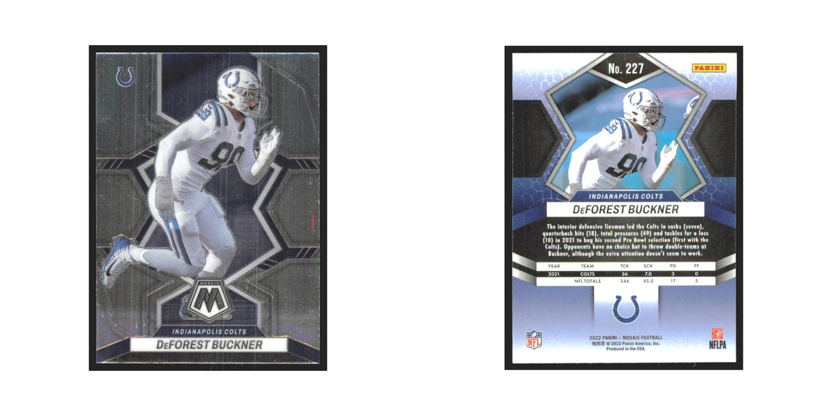 DeForest Buckner 2022 Panini Mosaic #227 Indianapolis Colts Football Card NM