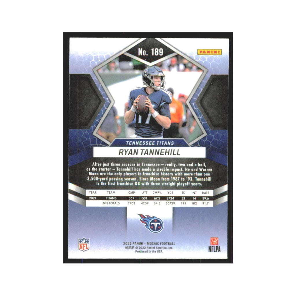 Ryan Tannehill 2022 Panini Mosaic #189 Tennessee Titans Football Card NM
