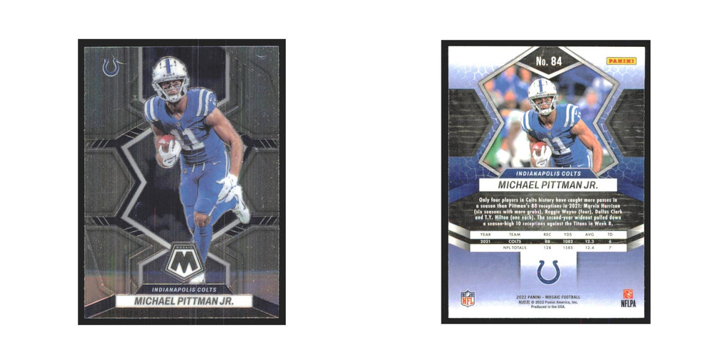 Michael Pittman Jr. 2022 Panini Mosaic #84 Indianapolis Colts Football Card NM