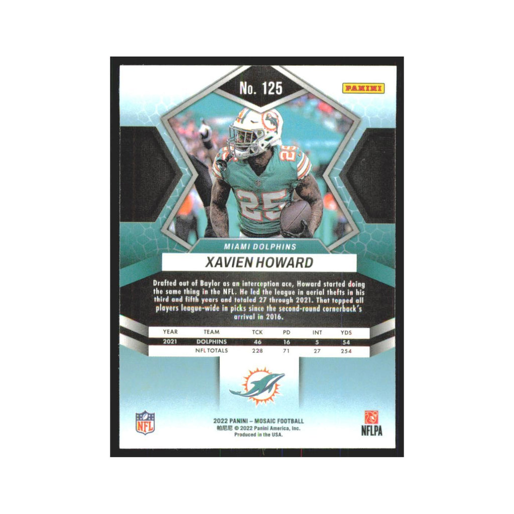Xavien Howard 2022 Panini Mosaic #125 Miami Dolphins Football Card NM