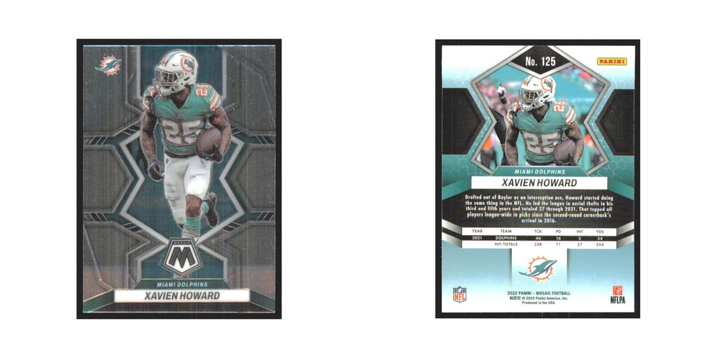 Xavien Howard 2022 Panini Mosaic #125 Miami Dolphins Football Card NM