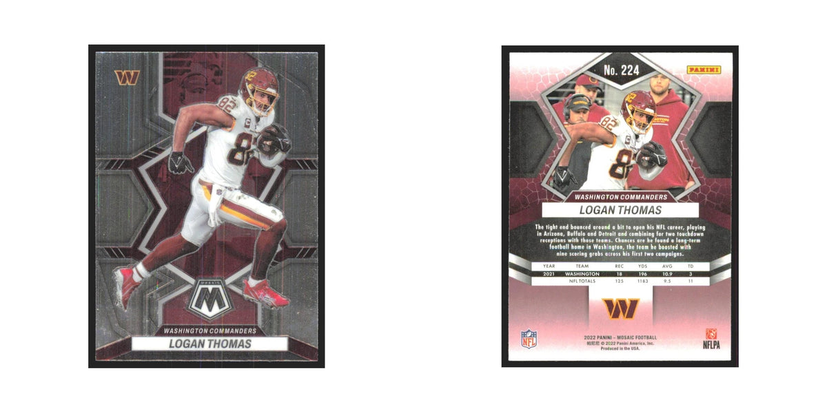 Logan Thomas 2022 Panini Mosaic #224 Washington Commanders Football Card NM
