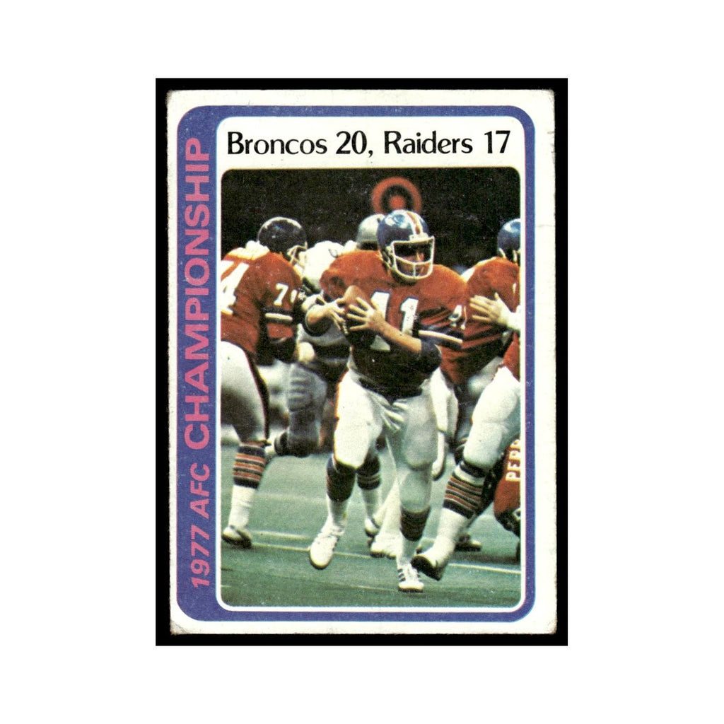 AFC Championship 1978 Topps #167.0 Bronco/Raiders Football Card EX