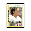 A.J. Duhe Rookie 1978 Topps #22.0 Miami Dolphins Football Card EX