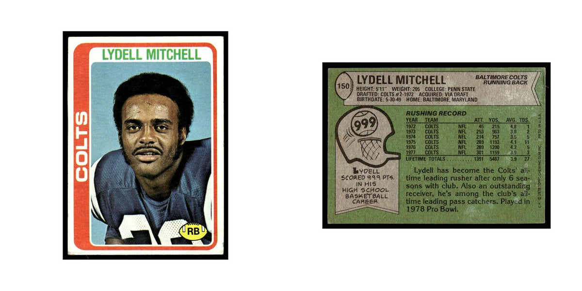Lydell Mitchell 1978 Topps #150.0 Baltimore Colts Football Card EX