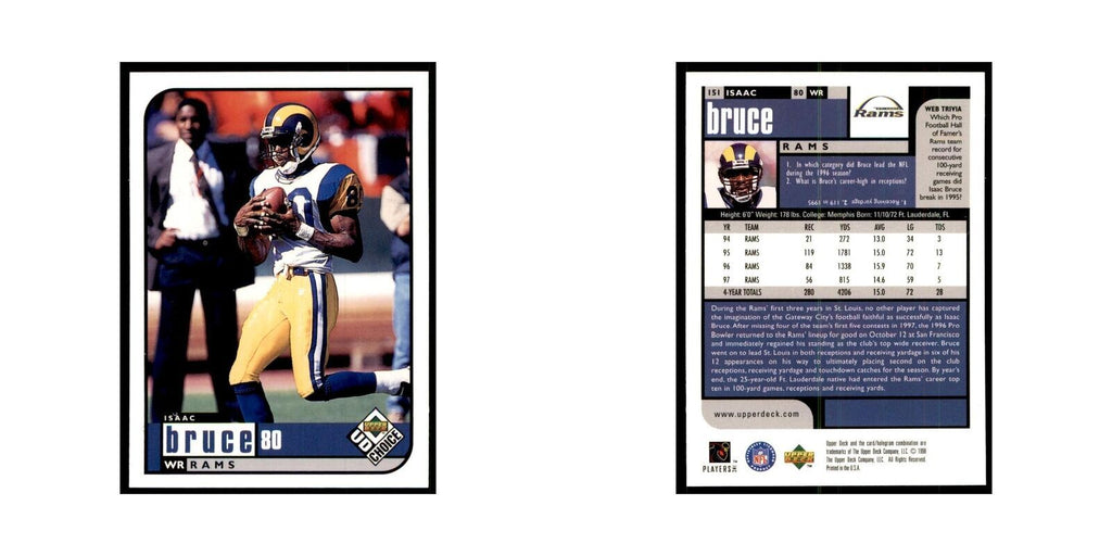 Isaac Bruce 1998 UD Choice #151 Football Cards Football Card NM