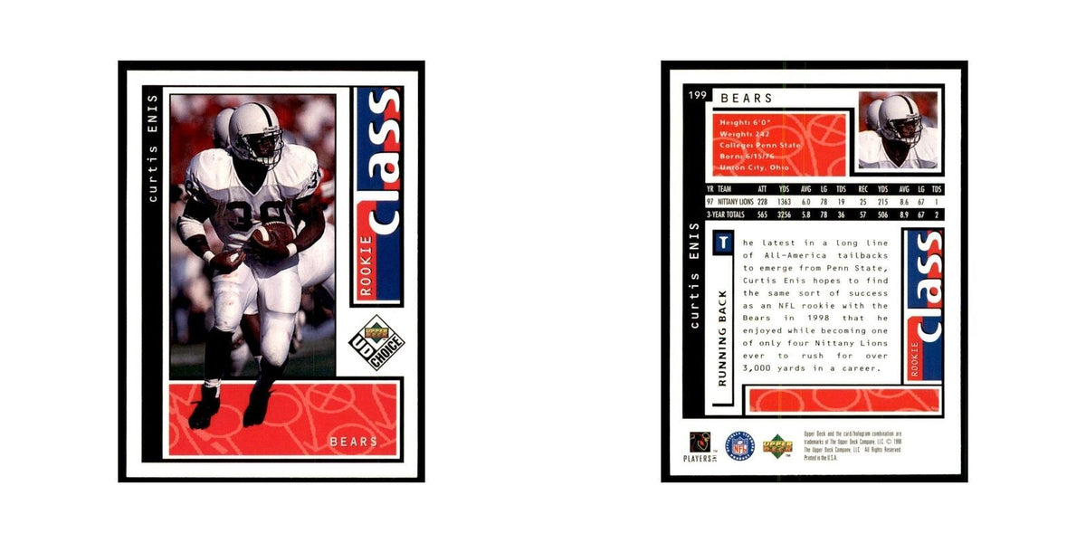 Curtis Enis Rookie 1998 UD Choice #199 Football Cards Football Card NM