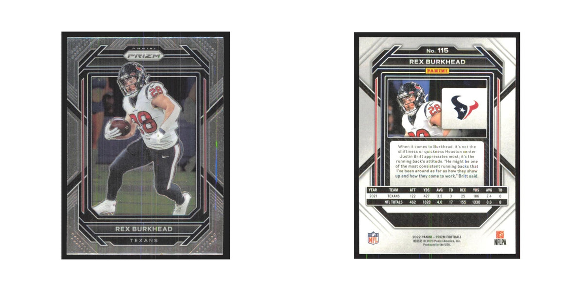 Rex Burkhead 2022 Panini Prizm #115 Houston Texans Football Card NM