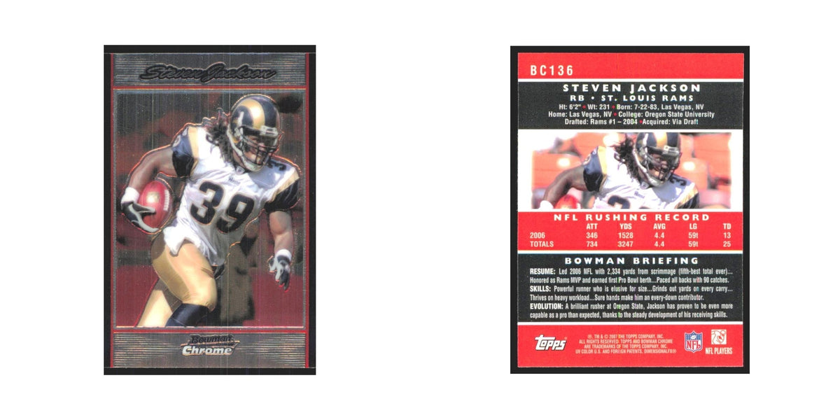 Vincent Jackson 2007 Bowman Chrome #BC136 St. Louis Rams Football Card NM