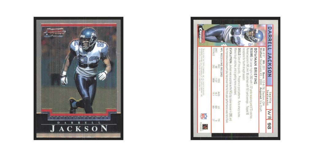 Darrell Jackson 2004 Bowman Chrome #98 Seattle Seahawks Football Card NM
