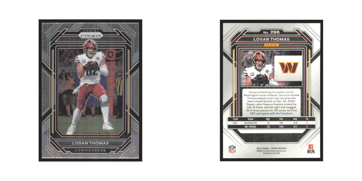 Logan Thomas 2022 Panini Prizm #296 Washington Commanders Football Card NM
