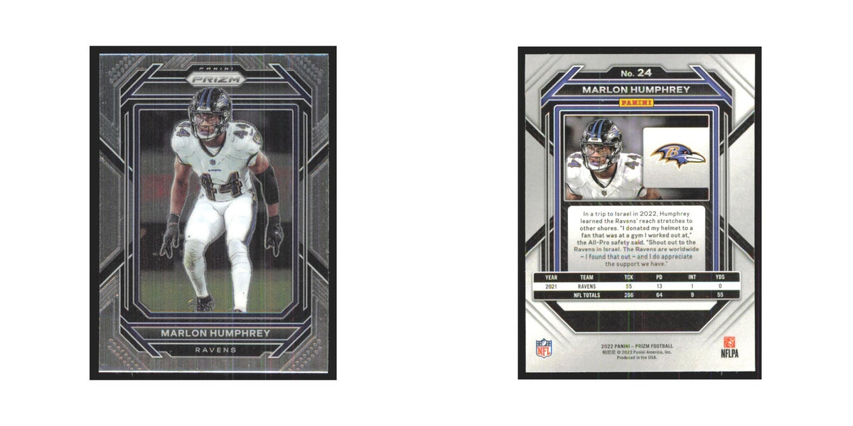 Marlon Humphrey 2022 Panini Prizm #24 Baltimore Ravens Football Card NM