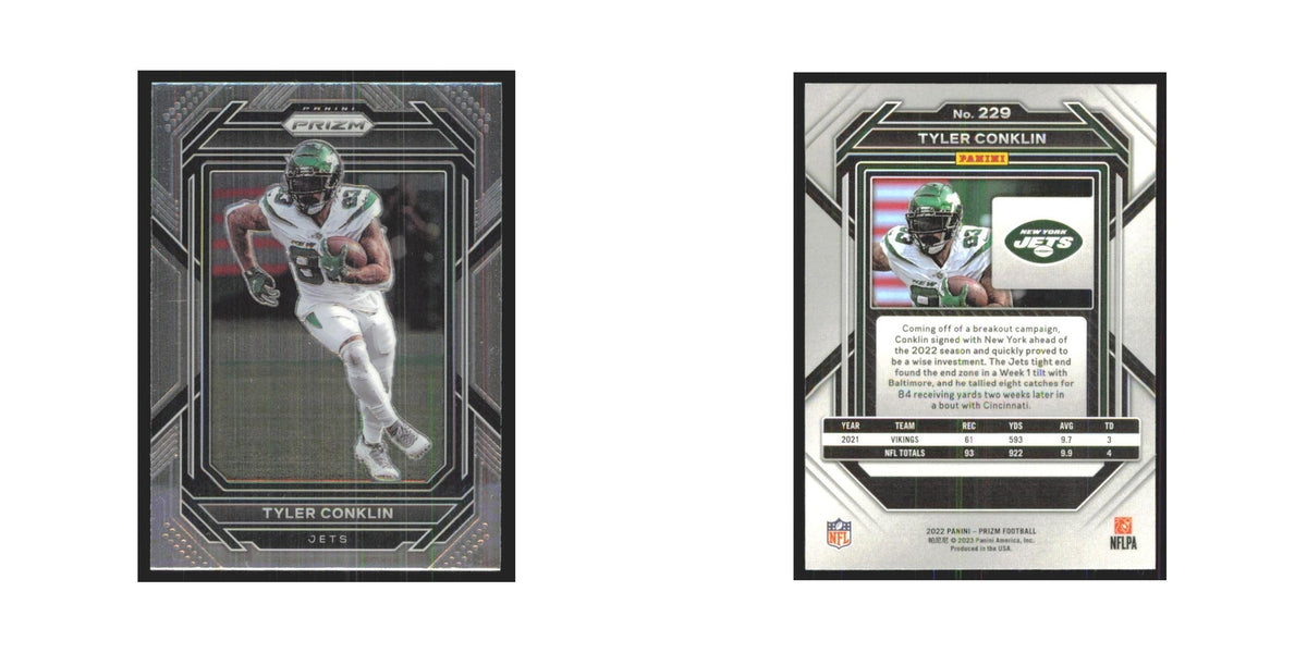 Tyler Conklin 2022 Panini Prizm #229 New York Jets Football Card NM