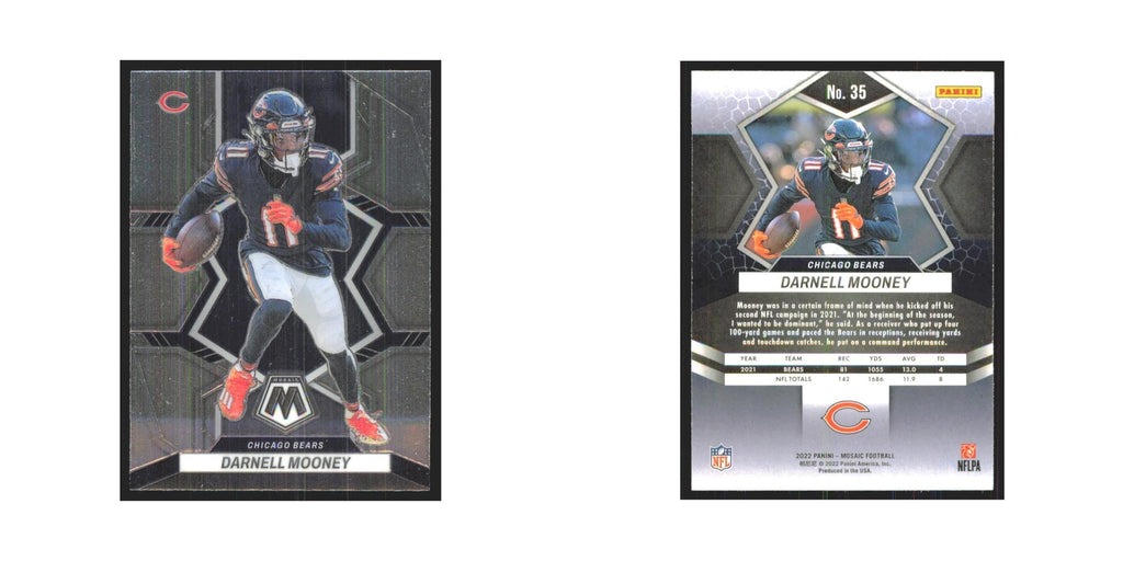 Darnell Mooney 2022 Panini Mosaic #35 Chicago Bears Football Card NM
