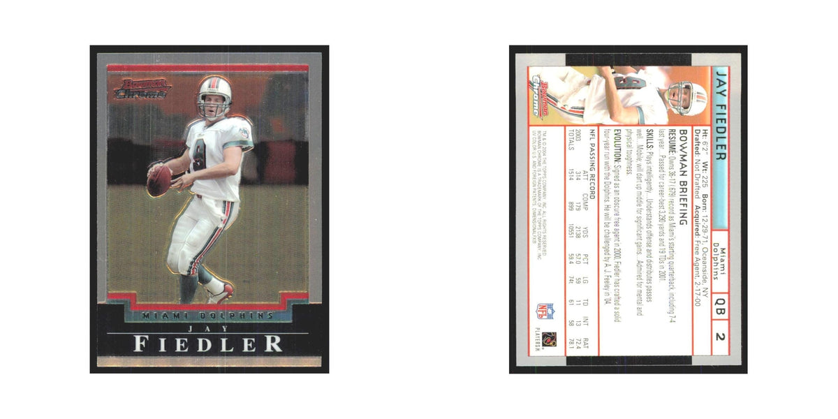 Jay Fiedler 2004 Bowman Chrome #2 Miami Dolphins Football Card NM
